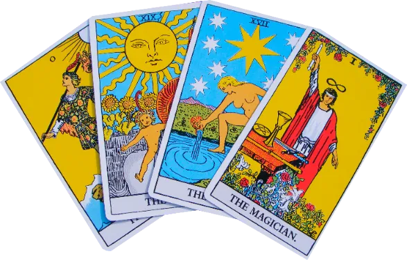 Tarot card with transparent background.